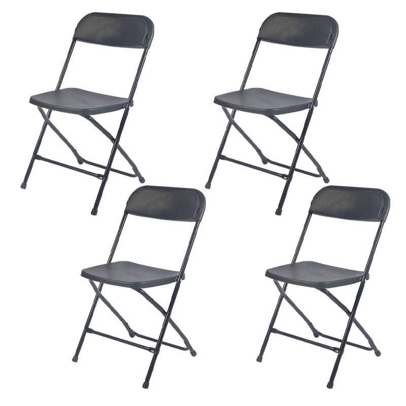 Metal Modern Indoor-Outdoor Chair Home Side Chair Open Back Armless Dining Side Chair Gloss Black 4 Piece Set Clearhalo ' kitchen&dining_furn' 'Dining Chairs' 'Dining Tables & Seating' 'dining_chair' 'furn' 'furn_dining_chair' 'Furniture' 'furniture_dining_chair' 'Kitchen & Dining Furniture' 'kitchen' 4054910