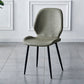 Contemporary Metal Dining Room Chairs Armless PU Leather Dining Chairs Light Gray 1 Piece Clearhalo ' kitchen&dining_furn' 'Dining Chairs' 'Dining Tables & Seating' 'dining_chair' 'furn' 'furn_dining_chair' 'Furniture' 'furniture_dining_chair' 'Kitchen & Dining Furniture' 'kitchen' 4054920