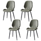 Contemporary Metal Dining Room Chairs Armless PU Leather Dining Chairs Light Gray 4 Piece Set Clearhalo ' kitchen&dining_furn' 'Dining Chairs' 'Dining Tables & Seating' 'dining_chair' 'furn' 'furn_dining_chair' 'Furniture' 'furniture_dining_chair' 'Kitchen & Dining Furniture' 'kitchen' 4054924