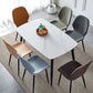 Contemporary Metal Dining Room Chairs Armless PU Leather Dining Chairs Clearhalo ' kitchen&dining_furn' 'Dining Chairs' 'Dining Tables & Seating' 'dining_chair' 'furn' 'furn_dining_chair' 'Furniture' 'furniture_dining_chair' 'Kitchen & Dining Furniture' 'kitchen' 4054940