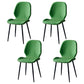 Contemporary Metal Dining Room Chairs Armless PU Leather Dining Chairs Green 4 Piece Set Clearhalo ' kitchen&dining_furn' 'Dining Chairs' 'Dining Tables & Seating' 'dining_chair' 'furn' 'furn_dining_chair' 'Furniture' 'furniture_dining_chair' 'Kitchen & Dining Furniture' 'kitchen' 4054945