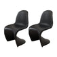 Scandinavian Style Plastic Chair Set Dining Room Solid Back Side Chairs Black Clearhalo ' kitchen&dining_furn' 'Dining Chairs' 'Dining Tables & Seating' 'dining_chair' 'Furniture' 'furniture_dining_chair' 'Kitchen & Dining Furniture' 'kitchen' 4054952