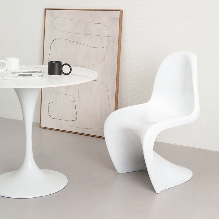 Scandinavian Style Plastic Chair Set Dining Room Solid Back Side Chairs Clearhalo ' kitchen&dining_furn' 'Dining Chairs' 'Dining Tables & Seating' 'dining_chair' 'Furniture' 'furniture_dining_chair' 'Kitchen & Dining Furniture' 'kitchen' 4054961