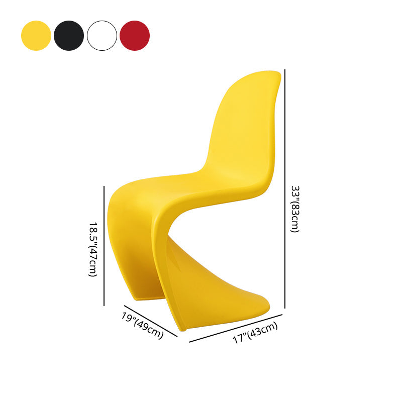 Scandinavian Style Plastic Chair Set Dining Room Solid Back Side Chairs Clearhalo ' kitchen&dining_furn' 'Dining Chairs' 'Dining Tables & Seating' 'dining_chair' 'Furniture' 'furniture_dining_chair' 'Kitchen & Dining Furniture' 'kitchen' 4054962