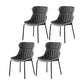 Modern Metal Dining Room Chairs Upholstered Side PU Leather Armless Chairs Dark Gray 4 Piece Set Clearhalo ' kitchen&dining_furn' 'Dining Chairs' 'Dining Tables & Seating' 'dining_chair' 'furn' 'furn_dining_chair' 'Furniture' 'furniture_dining_chair' 'Kitchen & Dining Furniture' 'kitchen' 4054968