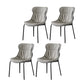 Modern Metal Dining Room Chairs Upholstered Side PU Leather Armless Chairs Light Gray 4 Piece Set Clearhalo ' kitchen&dining_furn' 'Dining Chairs' 'Dining Tables & Seating' 'dining_chair' 'furn' 'furn_dining_chair' 'Furniture' 'furniture_dining_chair' 'Kitchen & Dining Furniture' 'kitchen' 4054974