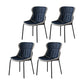 Modern Metal Dining Room Chairs Upholstered Side PU Leather Armless Chairs Navy Blue 4 Piece Set Clearhalo ' kitchen&dining_furn' 'Dining Chairs' 'Dining Tables & Seating' 'dining_chair' 'furn' 'furn_dining_chair' 'Furniture' 'furniture_dining_chair' 'Kitchen & Dining Furniture' 'kitchen' 4054985