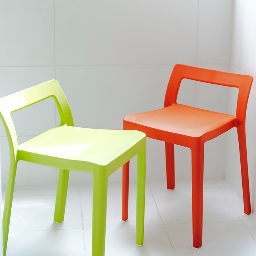 Modern Style Plastic Chair Set Dining Room Kitchen Open Back Side Chairs Clearhalo ' kitchen&dining_furn' 'Dining Chairs' 'Dining Tables & Seating' 'dining_chair' 'furn' 'furn_dining_chair' 'Furniture' 'furniture_dining_chair' 'Kitchen & Dining Furniture' 'kitchen' 4054988