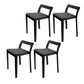 Modern Style Plastic Chair Set Dining Room Kitchen Open Back Side Chairs Black 4 Piece Set Clearhalo ' kitchen&dining_furn' 'Dining Chairs' 'Dining Tables & Seating' 'dining_chair' 'furn' 'furn_dining_chair' 'Furniture' 'furniture_dining_chair' 'Kitchen & Dining Furniture' 'kitchen' 4054992