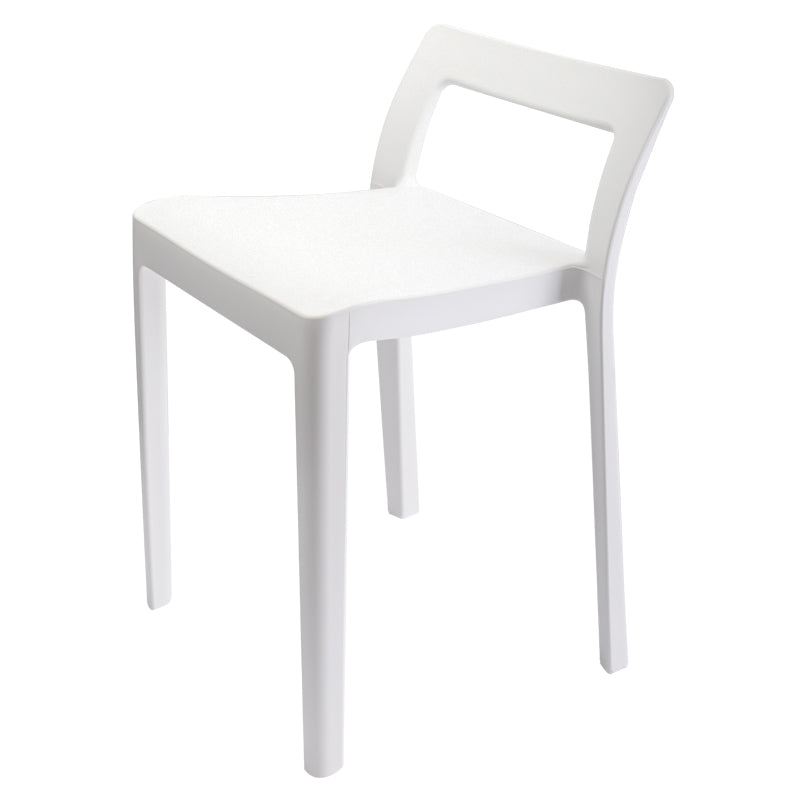 Modern Style Plastic Chair Set Dining Room Kitchen Open Back Side Chairs White 1 Piece Clearhalo ' kitchen&dining_furn' 'Dining Chairs' 'Dining Tables & Seating' 'dining_chair' 'furn' 'furn_dining_chair' 'Furniture' 'furniture_dining_chair' 'Kitchen & Dining Furniture' 'kitchen' 4055000
