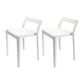 Modern Style Plastic Chair Set Dining Room Kitchen Open Back Side Chairs White 2 Piece Set Clearhalo ' kitchen&dining_furn' 'Dining Chairs' 'Dining Tables & Seating' 'dining_chair' 'furn' 'furn_dining_chair' 'Furniture' 'furniture_dining_chair' 'Kitchen & Dining Furniture' 'kitchen' 4055001