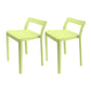 Modern Style Plastic Chair Set Dining Room Kitchen Open Back Side Chairs Green 2 Piece Set Clearhalo ' kitchen&dining_furn' 'Dining Chairs' 'Dining Tables & Seating' 'dining_chair' 'furn' 'furn_dining_chair' 'Furniture' 'furniture_dining_chair' 'Kitchen & Dining Furniture' 'kitchen' 4055004