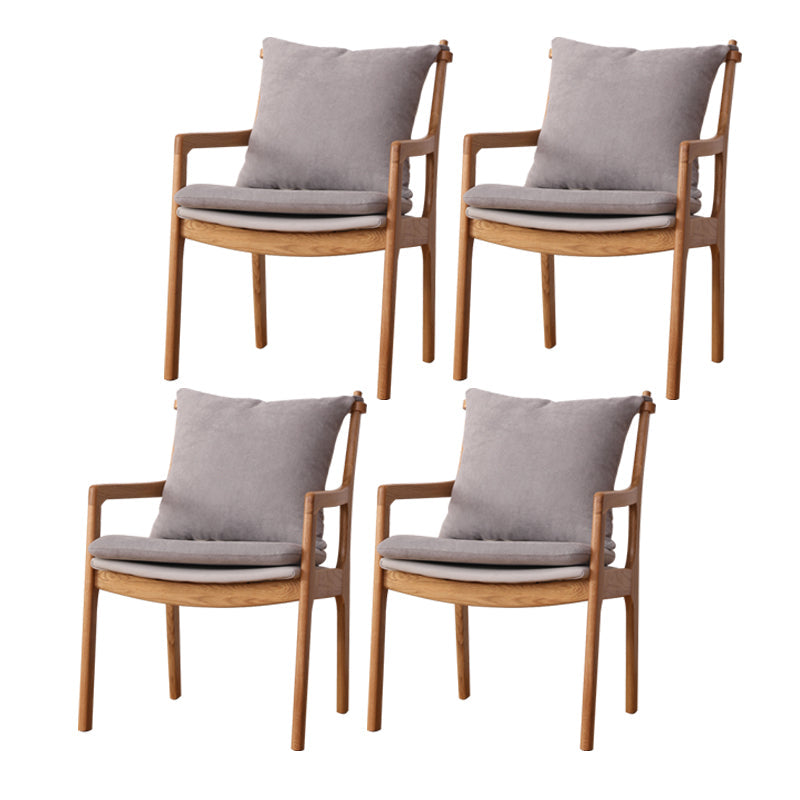 Traditional Style Solid Wood Chairs Kitchen Dining Slat Back Arm Chair Grey 4 Piece Set Clearhalo ' kitchen&dining_furn' 'Dining Chairs' 'Dining Tables & Seating' 'dining_chair' 'furn' 'furn_dining_chair' 'Furniture' 'furniture_dining_chair' 'Kitchen & Dining Furniture' 'kitchen' 4055012
