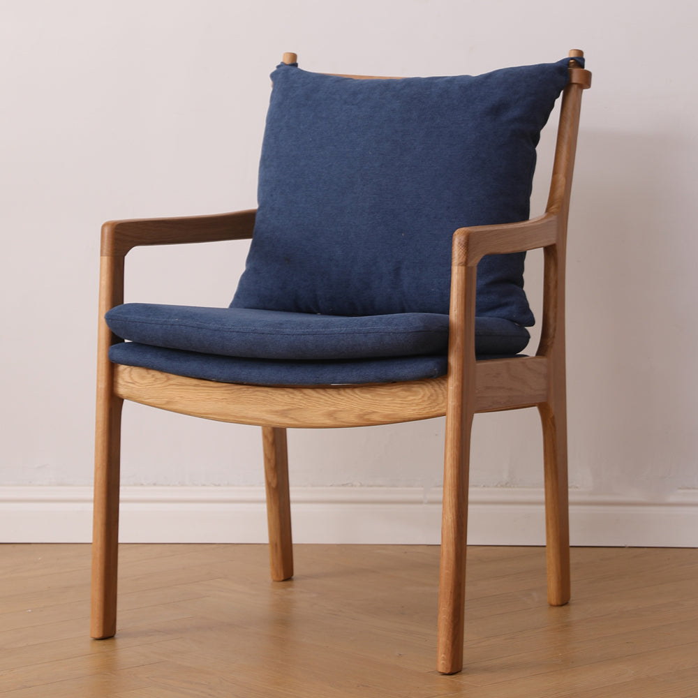 Traditional Style Solid Wood Chairs Kitchen Dining Slat Back Arm Chair Blue 1 Piece Clearhalo ' kitchen&dining_furn' 'Dining Chairs' 'Dining Tables & Seating' 'dining_chair' 'furn' 'furn_dining_chair' 'Furniture' 'furniture_dining_chair' 'Kitchen & Dining Furniture' 'kitchen' 4055014