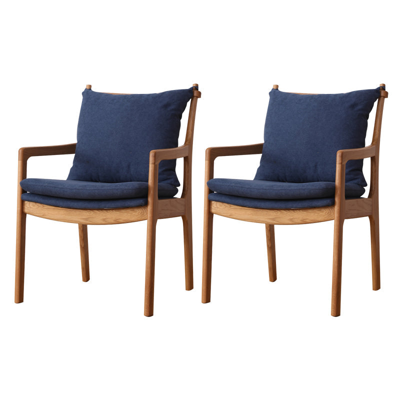 Traditional Style Solid Wood Chairs Kitchen Dining Slat Back Arm Chair Blue 2 Piece Set Clearhalo ' kitchen&dining_furn' 'Dining Chairs' 'Dining Tables & Seating' 'dining_chair' 'furn' 'furn_dining_chair' 'Furniture' 'furniture_dining_chair' 'Kitchen & Dining Furniture' 'kitchen' 4055016