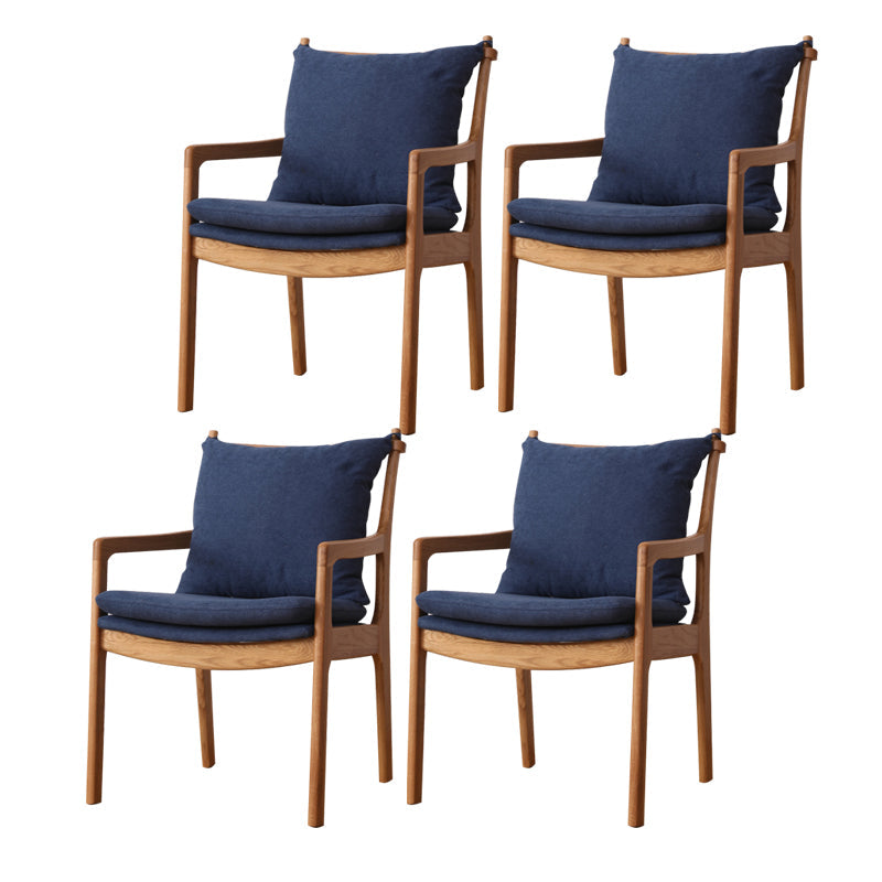 Traditional Style Solid Wood Chairs Kitchen Dining Slat Back Arm Chair Blue 4 Piece Set Clearhalo ' kitchen&dining_furn' 'Dining Chairs' 'Dining Tables & Seating' 'dining_chair' 'furn' 'furn_dining_chair' 'Furniture' 'furniture_dining_chair' 'Kitchen & Dining Furniture' 'kitchen' 4055018