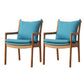 Traditional Style Solid Wood Chairs Kitchen Dining Slat Back Arm Chair Lake Blue 2 Piece Set Clearhalo ' kitchen&dining_furn' 'Dining Chairs' 'Dining Tables & Seating' 'dining_chair' 'furn' 'furn_dining_chair' 'Furniture' 'furniture_dining_chair' 'Kitchen & Dining Furniture' 'kitchen' 4055027