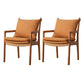 Traditional Style Solid Wood Chairs Kitchen Dining Slat Back Arm Chair Orange Yellow 2 Piece Set Clearhalo ' kitchen&dining_furn' 'Dining Chairs' 'Dining Tables & Seating' 'dining_chair' 'furn' 'furn_dining_chair' 'Furniture' 'furniture_dining_chair' 'Kitchen & Dining Furniture' 'kitchen' 4055030