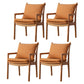 Traditional Style Solid Wood Chairs Kitchen Dining Slat Back Arm Chair Orange Yellow 4 Piece Set Clearhalo ' kitchen&dining_furn' 'Dining Chairs' 'Dining Tables & Seating' 'dining_chair' 'furn' 'furn_dining_chair' 'Furniture' 'furniture_dining_chair' 'Kitchen & Dining Furniture' 'kitchen' 4055031