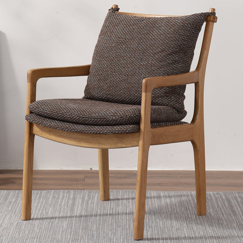 Traditional Style Solid Wood Chairs Kitchen Dining Slat Back Arm Chair Dark Khaki 1 Piece Clearhalo ' kitchen&dining_furn' 'Dining Chairs' 'Dining Tables & Seating' 'dining_chair' 'furn' 'furn_dining_chair' 'Furniture' 'furniture_dining_chair' 'Kitchen & Dining Furniture' 'kitchen' 4055032