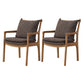 Traditional Style Solid Wood Chairs Kitchen Dining Slat Back Arm Chair Dark Khaki 2 Piece Set Clearhalo ' kitchen&dining_furn' 'Dining Chairs' 'Dining Tables & Seating' 'dining_chair' 'furn' 'furn_dining_chair' 'Furniture' 'furniture_dining_chair' 'Kitchen & Dining Furniture' 'kitchen' 4055033