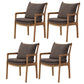 Traditional Style Solid Wood Chairs Kitchen Dining Slat Back Arm Chair Dark Khaki 4 Piece Set Clearhalo ' kitchen&dining_furn' 'Dining Chairs' 'Dining Tables & Seating' 'dining_chair' 'furn' 'furn_dining_chair' 'Furniture' 'furniture_dining_chair' 'Kitchen & Dining Furniture' 'kitchen' 4055034