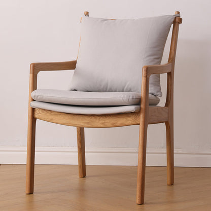 Traditional Style Solid Wood Chairs Kitchen Dining Slat Back Arm Chair Cream Gray 1 Piece Clearhalo ' kitchen&dining_furn' 'Dining Chairs' 'Dining Tables & Seating' 'dining_chair' 'furn' 'furn_dining_chair' 'Furniture' 'furniture_dining_chair' 'Kitchen & Dining Furniture' 'kitchen' 4055035