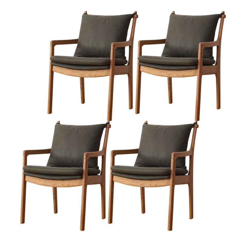 Traditional Style Solid Wood Chairs Kitchen Dining Slat Back Arm Chair Blackish Green 4 Piece Set Clearhalo ' kitchen&dining_furn' 'Dining Chairs' 'Dining Tables & Seating' 'dining_chair' 'furn' 'furn_dining_chair' 'Furniture' 'furniture_dining_chair' 'Kitchen & Dining Furniture' 'kitchen' 4055040