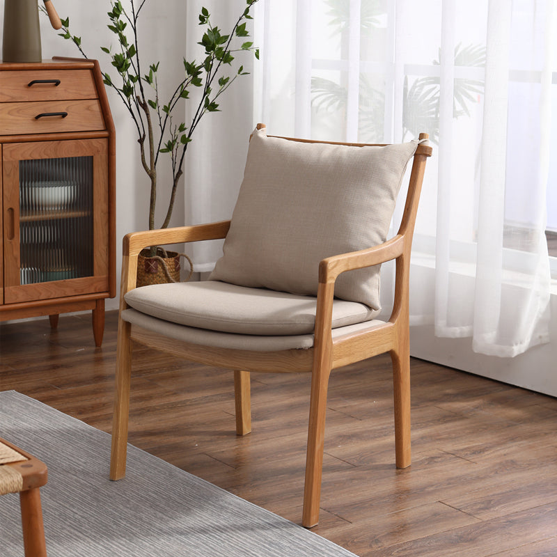 Traditional Style Solid Wood Chairs Kitchen Dining Slat Back Arm Chair Off-White 1 Piece Clearhalo ' kitchen&dining_furn' 'Dining Chairs' 'Dining Tables & Seating' 'dining_chair' 'furn' 'furn_dining_chair' 'Furniture' 'furniture_dining_chair' 'Kitchen & Dining Furniture' 'kitchen' 4055041