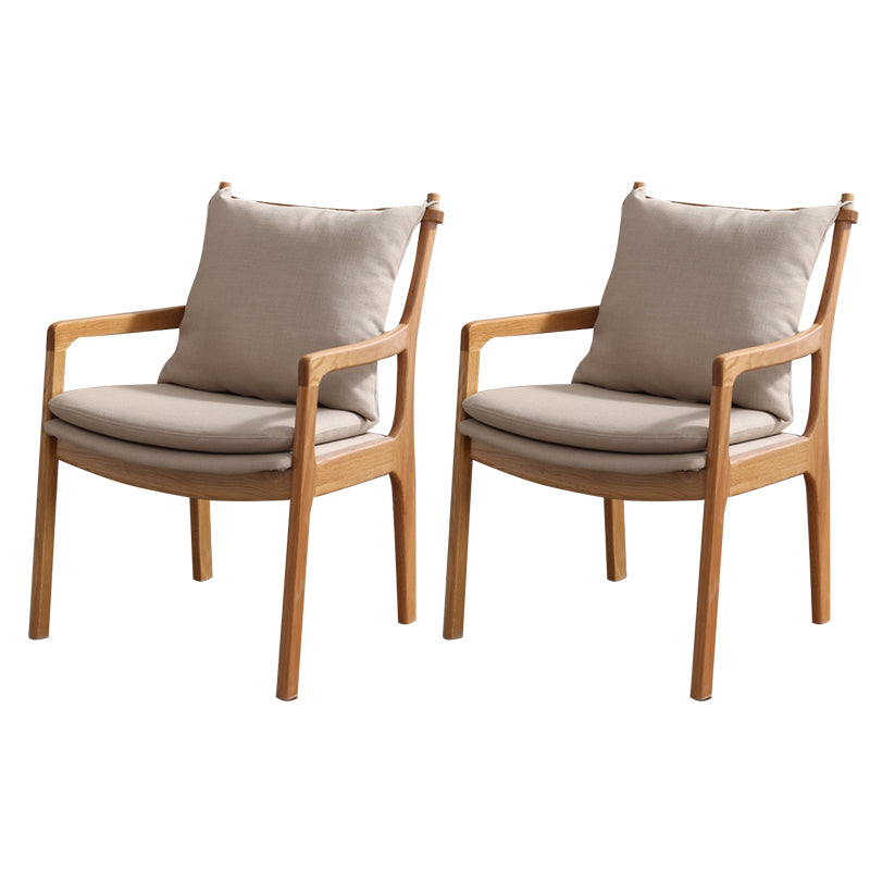 Traditional Style Solid Wood Chairs Kitchen Dining Slat Back Arm Chair Off-White 2 Piece Set Clearhalo ' kitchen&dining_furn' 'Dining Chairs' 'Dining Tables & Seating' 'dining_chair' 'furn' 'furn_dining_chair' 'Furniture' 'furniture_dining_chair' 'Kitchen & Dining Furniture' 'kitchen' 4055042