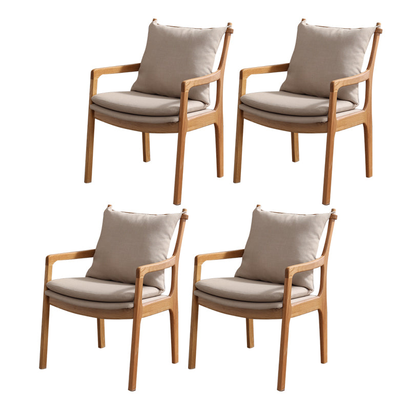 Traditional Style Solid Wood Chairs Kitchen Dining Slat Back Arm Chair Off-White 4 Piece Set Clearhalo ' kitchen&dining_furn' 'Dining Chairs' 'Dining Tables & Seating' 'dining_chair' 'furn' 'furn_dining_chair' 'Furniture' 'furniture_dining_chair' 'Kitchen & Dining Furniture' 'kitchen' 4055043
