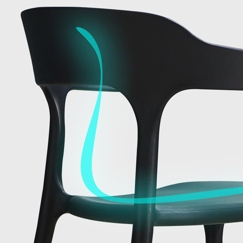 Scandinavian Plastic Armless Dining Chairs Stackable Dining Side Chair Clearhalo ' kitchen&dining_furn' 'Dining Chairs' 'Dining Tables & Seating' 'dining_chair' 'furn' 'furn_dining_chair' 'Furniture' 'furniture_dining_chair' 'Kitchen & Dining Furniture' 'kitchen' 4055058