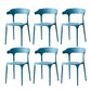 Scandinavian Plastic Armless Dining Chairs Stackable Dining Side Chair Blue 6 Piece Set Clearhalo ' kitchen&dining_furn' 'Dining Chairs' 'Dining Tables & Seating' 'dining_chair' 'furn' 'furn_dining_chair' 'Furniture' 'furniture_dining_chair' 'Kitchen & Dining Furniture' 'kitchen' 4055077