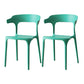 Scandinavian Plastic Armless Dining Chairs Stackable Dining Side Chair Green 2 Piece Set Clearhalo ' kitchen&dining_furn' 'Dining Chairs' 'Dining Tables & Seating' 'dining_chair' 'furn' 'furn_dining_chair' 'Furniture' 'furniture_dining_chair' 'Kitchen & Dining Furniture' 'kitchen' 4055078