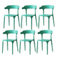 Scandinavian Plastic Armless Dining Chairs Stackable Dining Side Chair Green 6 Piece Set Clearhalo ' kitchen&dining_furn' 'Dining Chairs' 'Dining Tables & Seating' 'dining_chair' 'furn' 'furn_dining_chair' 'Furniture' 'furniture_dining_chair' 'Kitchen & Dining Furniture' 'kitchen' 4055080