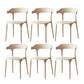 Scandinavian Plastic Armless Dining Chairs Stackable Dining Side Chair Khaki 6 Piece Set Clearhalo ' kitchen&dining_furn' 'Dining Chairs' 'Dining Tables & Seating' 'dining_chair' 'furn' 'furn_dining_chair' 'Furniture' 'furniture_dining_chair' 'Kitchen & Dining Furniture' 'kitchen' 4055083