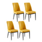 Contemporary Style Metal Dining Chairs Dining Arm Side Chair for Kitchen Yellow 4 Piece Set Black Clearhalo ' kitchen&dining_furn' 'Dining Chairs' 'Dining Tables & Seating' 'dining_chair' 'furn' 'furn_dining_chair' 'Furniture' 'furniture_dining_chair' 'Kitchen & Dining Furniture' 'kitchen' 4055092