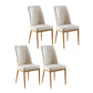 Contemporary Style Metal Dining Chairs Dining Arm Side Chair for Kitchen Off-White 4 Piece Set Natural Wood Clearhalo ' kitchen&dining_furn' 'Dining Chairs' 'Dining Tables & Seating' 'dining_chair' 'furn' 'furn_dining_chair' 'Furniture' 'furniture_dining_chair' 'Kitchen & Dining Furniture' 'kitchen' 4055099