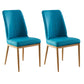 Contemporary Style Metal Dining Chairs Dining Arm Side Chair for Kitchen Light Blue 2 Piece Set Natural Wood Clearhalo ' kitchen&dining_furn' 'Dining Chairs' 'Dining Tables & Seating' 'dining_chair' 'furn' 'furn_dining_chair' 'Furniture' 'furniture_dining_chair' 'Kitchen & Dining Furniture' 'kitchen' 4055103