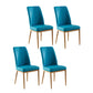 Contemporary Style Metal Dining Chairs Dining Arm Side Chair for Kitchen Light Blue 4 Piece Set Natural Wood Clearhalo ' kitchen&dining_furn' 'Dining Chairs' 'Dining Tables & Seating' 'dining_chair' 'furn' 'furn_dining_chair' 'Furniture' 'furniture_dining_chair' 'Kitchen & Dining Furniture' 'kitchen' 4055105