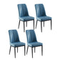 Contemporary Style Metal Dining Chairs Dining Arm Side Chair for Kitchen Dark Blue 4 Piece Set Black Clearhalo ' kitchen&dining_furn' 'Dining Chairs' 'Dining Tables & Seating' 'dining_chair' 'furn' 'furn_dining_chair' 'Furniture' 'furniture_dining_chair' 'Kitchen & Dining Furniture' 'kitchen' 4055109