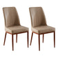Contemporary Style Metal Dining Chairs Dining Arm Side Chair for Kitchen Gray-Khaki 2 Piece Set Walnut Clearhalo ' kitchen&dining_furn' 'Dining Chairs' 'Dining Tables & Seating' 'dining_chair' 'furn' 'furn_dining_chair' 'Furniture' 'furniture_dining_chair' 'Kitchen & Dining Furniture' 'kitchen' 4055111