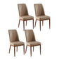 Contemporary Style Metal Dining Chairs Dining Arm Side Chair for Kitchen Gray-Khaki 4 Piece Set Walnut Clearhalo ' kitchen&dining_furn' 'Dining Chairs' 'Dining Tables & Seating' 'dining_chair' 'furn' 'furn_dining_chair' 'Furniture' 'furniture_dining_chair' 'Kitchen & Dining Furniture' 'kitchen' 4055112