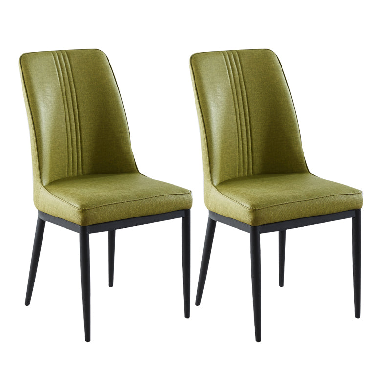 Contemporary Style Metal Dining Chairs Dining Arm Side Chair for Kitchen Green 2 Piece Set Black Clearhalo ' kitchen&dining_furn' 'Dining Chairs' 'Dining Tables & Seating' 'dining_chair' 'furn' 'furn_dining_chair' 'Furniture' 'furniture_dining_chair' 'Kitchen & Dining Furniture' 'kitchen' 4055114