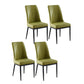 Contemporary Style Metal Dining Chairs Dining Arm Side Chair for Kitchen Green 4 Piece Set Black Clearhalo ' kitchen&dining_furn' 'Dining Chairs' 'Dining Tables & Seating' 'dining_chair' 'furn' 'furn_dining_chair' 'Furniture' 'furniture_dining_chair' 'Kitchen & Dining Furniture' 'kitchen' 4055115