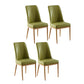 Contemporary Style Metal Dining Chairs Dining Arm Side Chair for Kitchen Green 4 Piece Set Natural Wood Clearhalo ' kitchen&dining_furn' 'Dining Chairs' 'Dining Tables & Seating' 'dining_chair' 'furn' 'furn_dining_chair' 'Furniture' 'furniture_dining_chair' 'Kitchen & Dining Furniture' 'kitchen' 4055121