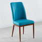 Contemporary Style Metal Dining Chairs Dining Arm Side Chair for Kitchen Light Blue 1 Piece Walnut Clearhalo ' kitchen&dining_furn' 'Dining Chairs' 'Dining Tables & Seating' 'dining_chair' 'furn' 'furn_dining_chair' 'Furniture' 'furniture_dining_chair' 'Kitchen & Dining Furniture' 'kitchen' 4055125