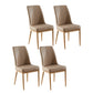 Contemporary Style Metal Dining Chairs Dining Arm Side Chair for Kitchen Gray-Khaki 4 Piece Set Natural Wood Clearhalo ' kitchen&dining_furn' 'Dining Chairs' 'Dining Tables & Seating' 'dining_chair' 'furn' 'furn_dining_chair' 'Furniture' 'furniture_dining_chair' 'Kitchen & Dining Furniture' 'kitchen' 4055136
