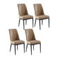 Contemporary Style Metal Dining Chairs Dining Arm Side Chair for Kitchen Gray-Khaki 4 Piece Set Black Clearhalo ' kitchen&dining_furn' 'Dining Chairs' 'Dining Tables & Seating' 'dining_chair' 'furn' 'furn_dining_chair' 'Furniture' 'furniture_dining_chair' 'Kitchen & Dining Furniture' 'kitchen' 4055139