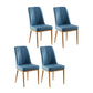 Contemporary Style Metal Dining Chairs Dining Arm Side Chair for Kitchen Dark Blue 4 Piece Set Natural Wood Clearhalo ' kitchen&dining_furn' 'Dining Chairs' 'Dining Tables & Seating' 'dining_chair' 'furn' 'furn_dining_chair' 'Furniture' 'furniture_dining_chair' 'Kitchen & Dining Furniture' 'kitchen' 4055142
